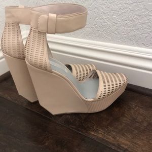 BCBG Max Azria platforms with mirror heel